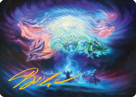 Call the Spirit Dragons Art Card (21/54) (Gold-Stamped Signature) (AATDM-021) - Art Series: Tarkir: Dragonstorm