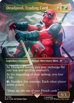Deadpool, Trading Card (1753) (Rainbow Foil) (SLD-1753) - Secret Lair Drop Series Foil