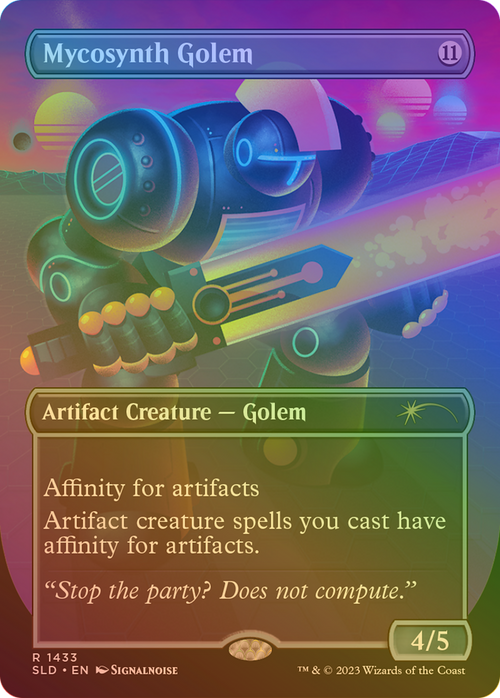 Mycosynth Golem (Rainbow Foil) (SLD-1433) - Secret Lair Drop (Borderless) Foil