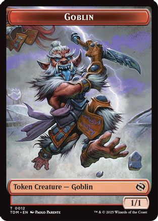 Goblin // Soldier (0004) Double-Sided Token (TDC-12 // 4) - Commander: Tarkir: Dragonstorm