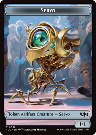 Servo // Warrior Double-Sided Token (TDC-31 // 13) - Commander: Tarkir: Dragonstorm