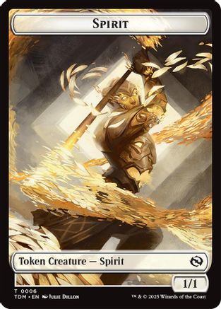 Spirit (0006) // Spirit (0007) Double-Sided Token (TDM-6 // 7) - Tarkir: Dragonstorm Foil