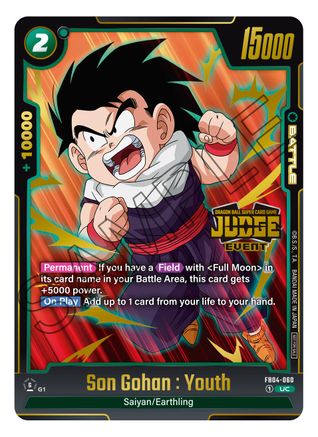 Son Gohan : Youth (Judge Pack (Event Judge) 03) (FB04-060) - Tournament and Championship Promos Holofoil