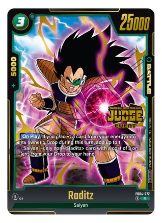 Raditz (Judge Pack (Event Judge) 03) (FB04-072) - Tournament and Championship Promos Holofoil