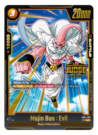 Majin Buu : Evil (Judge Pack (Event Judge) 03) (FB04-092) - Tournament and Championship Promos Holofoil