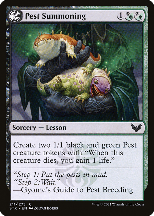 Pest Summoning (STX-211) - Strixhaven: School of Mages: (lesson) Foil