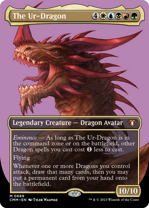 The Ur-Dragon (Borderless) (CMM-689) - Commander Masters Foil