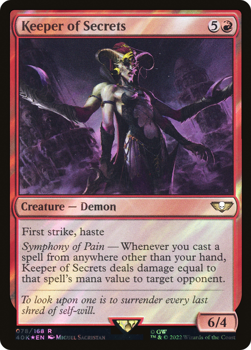 Keeper of Secrets (Surge Foil) (40K-078) - Warhammer 40,000 Commander Foil