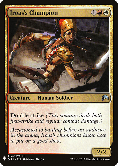 Iroas's Champion (LIST-ORI-214) - The List