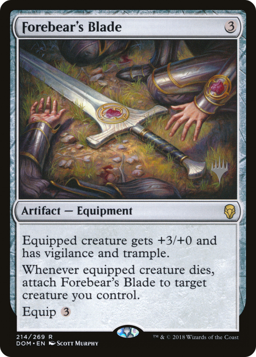Forebear's Blade (PPM20-214P) - Dominaria Promos Foil
