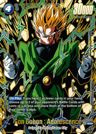 Son Gohan : Adolescence (Alternate Art) (FB03-039) - Raging Roar Alternate Art Reprints Holofoil