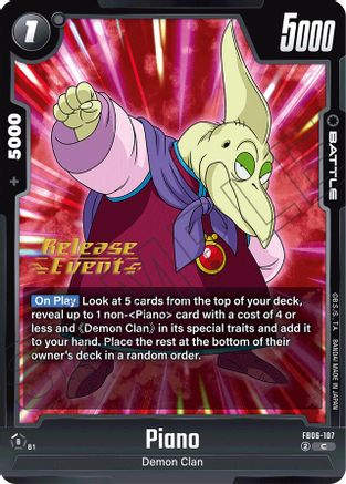 Piano - FB06-107 (FB06-107) - Rivals Clash Release Event Cards