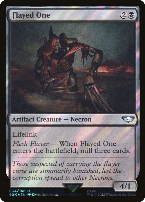 Flayed One (Surge Foil) (40K-034) - Warhammer 40,000 Commander Foil
