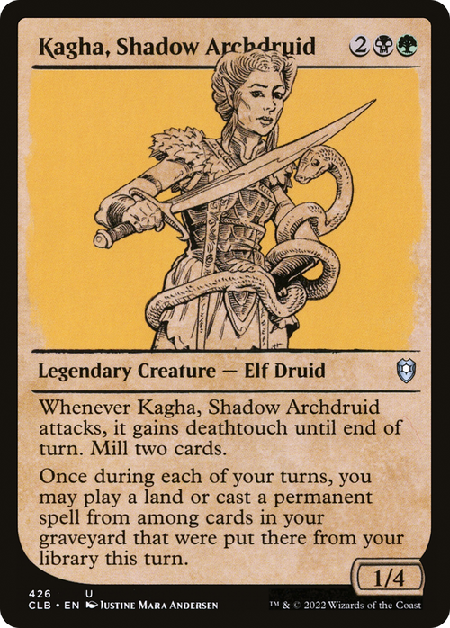 Kagha, Shadow Archdruid (Showcase) (CLB-426) - Commander Legends: Battle for Baldur's Gate: (Showcase)