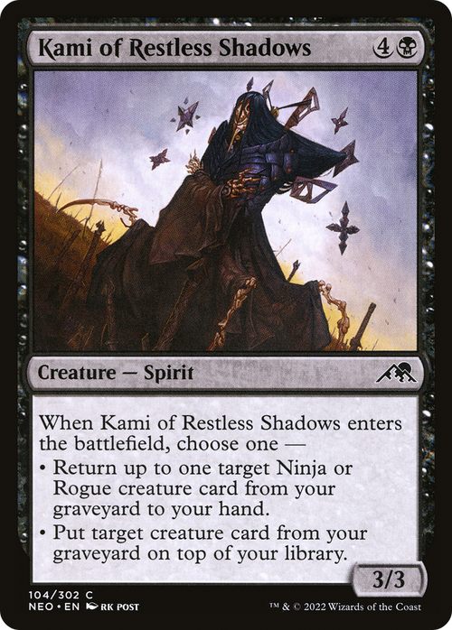 Kami of Restless Shadows (NEO-104) - Kamigawa: Neon Dynasty