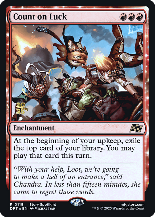 Count on Luck (PRE-118S) - Prerelease Cards: (enchantment) Foil