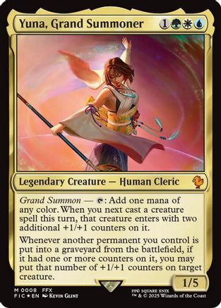 Yuna, Grand Summoner (FIC-008) - Commander: FINAL FANTASY Foil