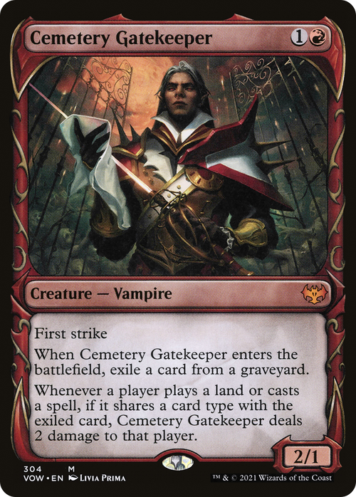 Cemetery Gatekeeper (Showcase) (VOW-304) - Innistrad: Crimson Vow: (Showcase) Foil