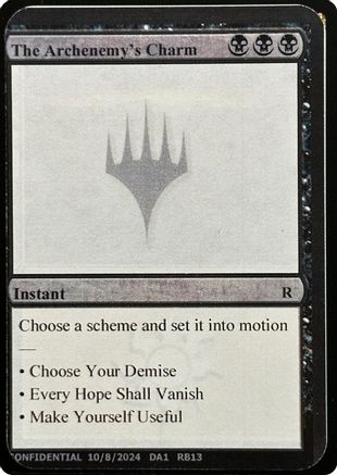 The Archenemy's Charm (-) - Un-Known Event Playtest Cards