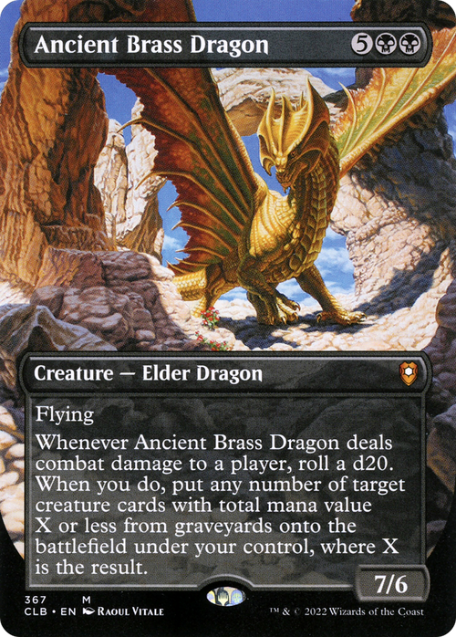 Ancient Brass Dragon (Borderless) (CLB-367) - Commander Legends: Battle for Baldur's Gate Foil
