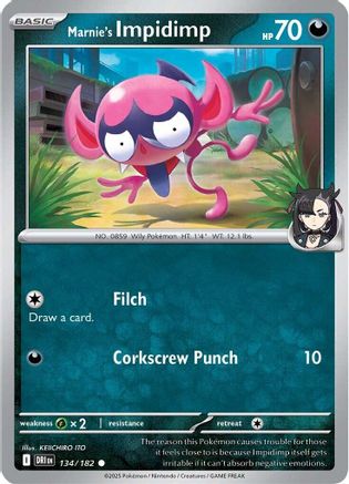 Marnie's Impidimp 134  SV10 Destined Rivals - Common