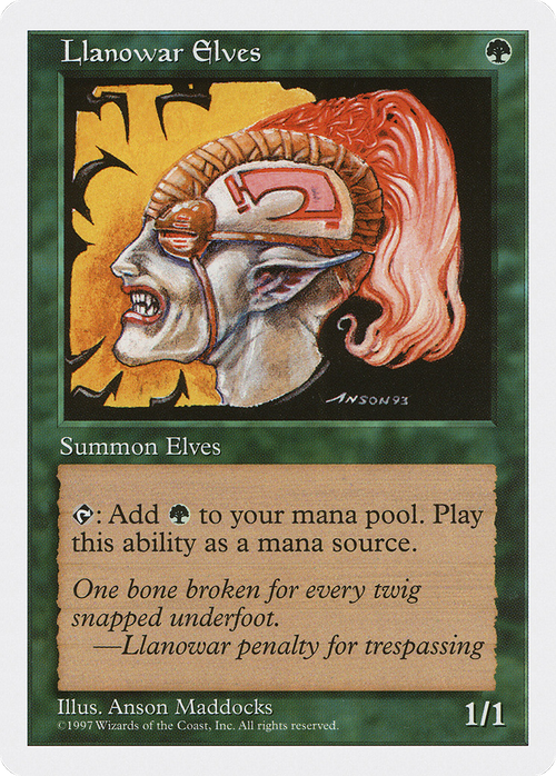 Llanowar Elves (5ED-313) - Fifth Edition
