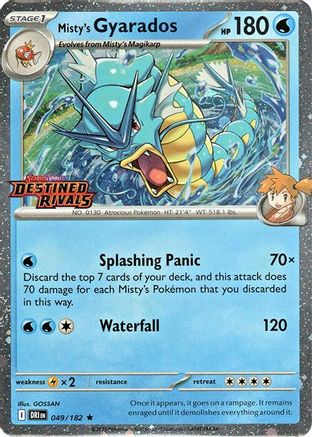 Misty's Gyarados (Prerelease) 049/182  - Holofoil Miscellaneous Cards & Products - Rare