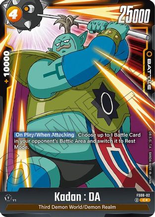 Kadan : DA (Bonus Pack Alternate Art) (FS08-02) - Starter Deck 8 Vegeta Mini Super Saiyan 3 Holofoil