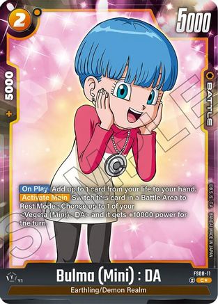 Bulma (Mini) : DA (Bonus Pack Alternate Art) (FS08-11) - Starter Deck 8 Vegeta Mini Super Saiyan 3 Holofoil