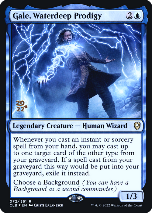 Gale, Waterdeep Prodigy (PRE-072) - Battle for Baldur's Gate Promos Foil