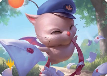 Delivery Moogle Art Card (Gold-Stamped Planeswalker Symbol) (AAFIN-001) - Art Series: FINAL FANTASY