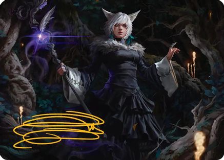 Y'shtola, Night's Blessed Art Card (21) (Gold-Stamped Signature) (AAFIN-021) - Art Series: FINAL FANTASY