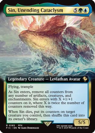 Sin, Unending Cataclysm (Extended Art) (FIC-185) - Commander: FINAL FANTASY