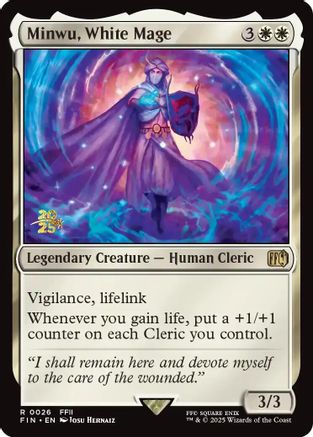 Minwu, White Mage (PRE-026) - Prerelease Cards Foil