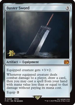 Buster Sword (PRE-255) - Prerelease Cards Foil