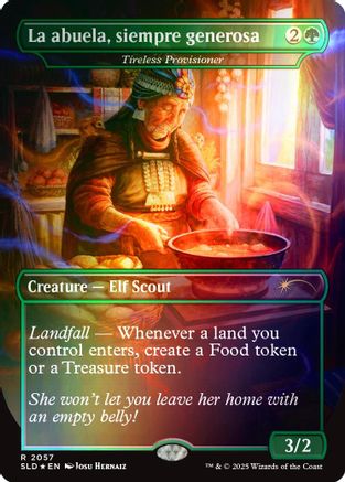 La abuela, siempre generosa - Tireless Provisioner (Rainbow Foil) (SLD-2057) - Secret Lair Drop Series Foil