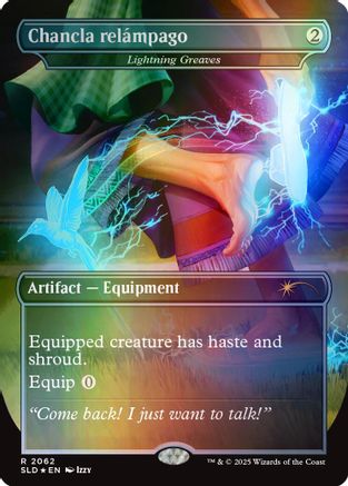 Chancla relámpago - Lightning Greaves (Rainbow Foil) (SLD-2062) - Secret Lair Drop Series Foil