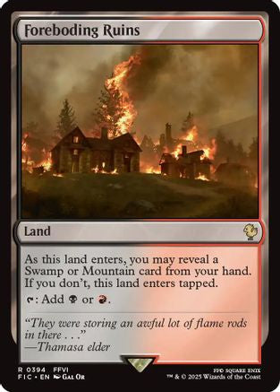 Foreboding Ruins (Surge Foil) (FIC-394) - Commander: FINAL FANTASY Foil