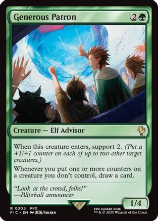 Generous Patron (Surge Foil) (FIC-305) - Commander: FINAL FANTASY Foil