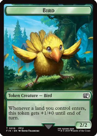 Bird (0016) // Wizard (0014) Double-Sided Token (FIN-16 // 14) - FINAL FANTASY