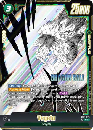 Vegeta - SB01-025 (SB01-025) - Manga Booster 01 Holofoil