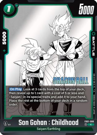 Son Gohan: Childhood (FB01-088) - Manga Booster 01