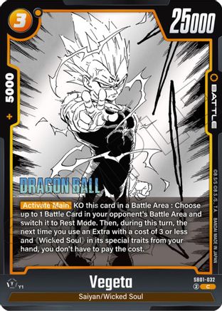 Vegeta - SB01-032 (SB01-032) - Manga Booster 01 Holofoil