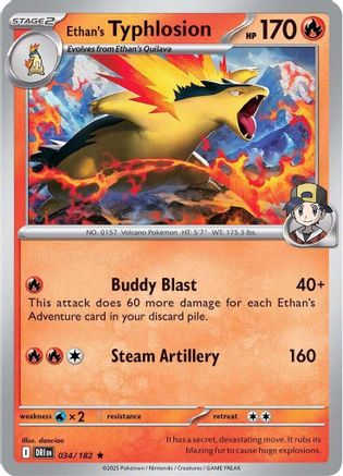 Ethan's Typhlosion (Non-holo) 034/182  Deck Exclusives - Rare