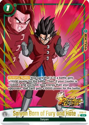 Saiyan Born of Fury and Hate (Bonus Pack Alternate Art) (FS10-17) - Starter Deck 10 Giblet Holofoil