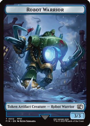 Robot Warrior // Copy (0001) Double-Sided Token (FIN-12 // 1) - FINAL FANTASY