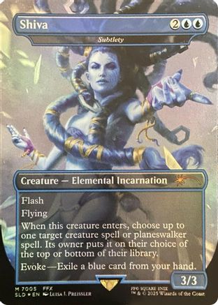 Shiva - Subtlety (Rainbow Foil) (SLD-7005) - Secret Lair Drop Series Foil