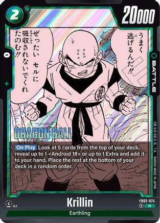 Krillin - FB02-074 (FB02-074) - Manga Booster 01 Holofoil