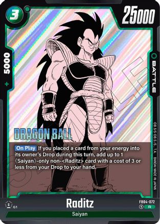 Raditz - FB04-072 (FB04-072) - Manga Booster 01 Holofoil
