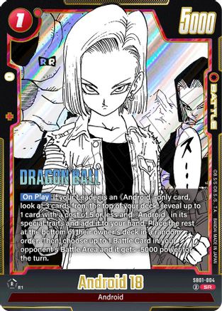 Android 18 - SB01-004 (SB01-004) - Manga Booster 01 Holofoil